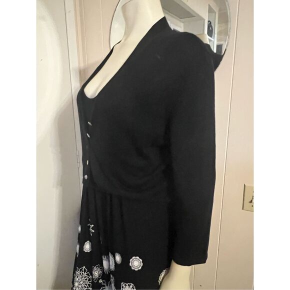 J. Jill The Perfect Little Black Linen Blend Cropped Cardi L - Picture 4 of 7